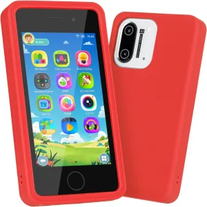 3-9 Years Old(Red) 3.97" Touchscreen Kids Toys Smart Phone$ Kids Phone with Games & Dual Camera$ 8GB Toddler Toys Phone$ Boys and Girls Learning Toy muscularly converse attentive Phone for 