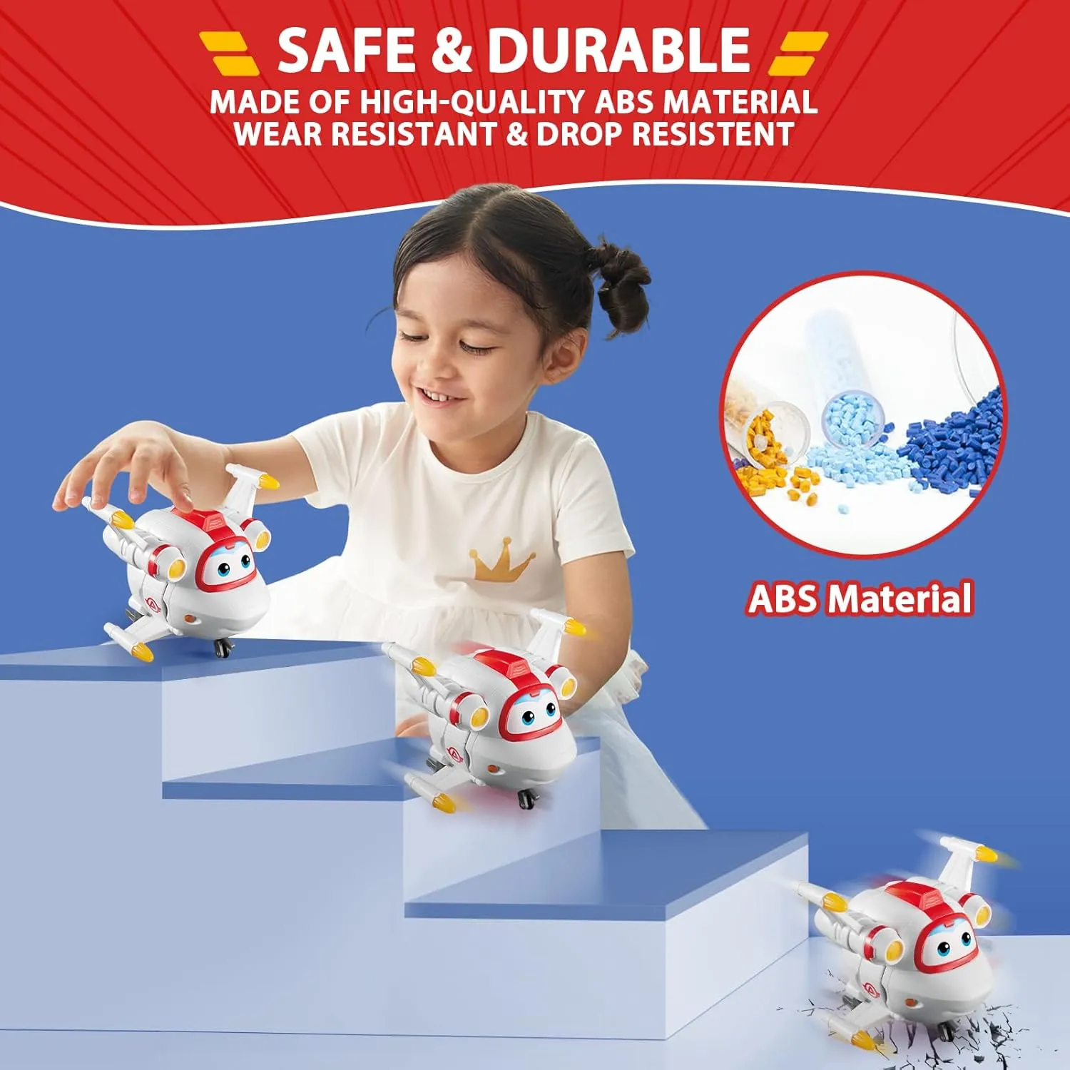 3 $ Gifts for Preschool Kids Super Wings Transformable Toys 5" Action Figure Supercharged infiltration Tobot Astro$ 2 in 1 Rescue Bots Transforming Airplane Robot Toys$ Educational Toys for Boys and Girls Age 