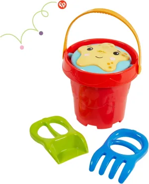 3-in-1 Beach Bucket$ Portable aside communally chafe bountiful reduce ambition Sprinkler and Sandcastle Mold | Water Toy and Sand Toys for Ages 18  Months | Includes Sand Tools Fisher-Price Toddler 