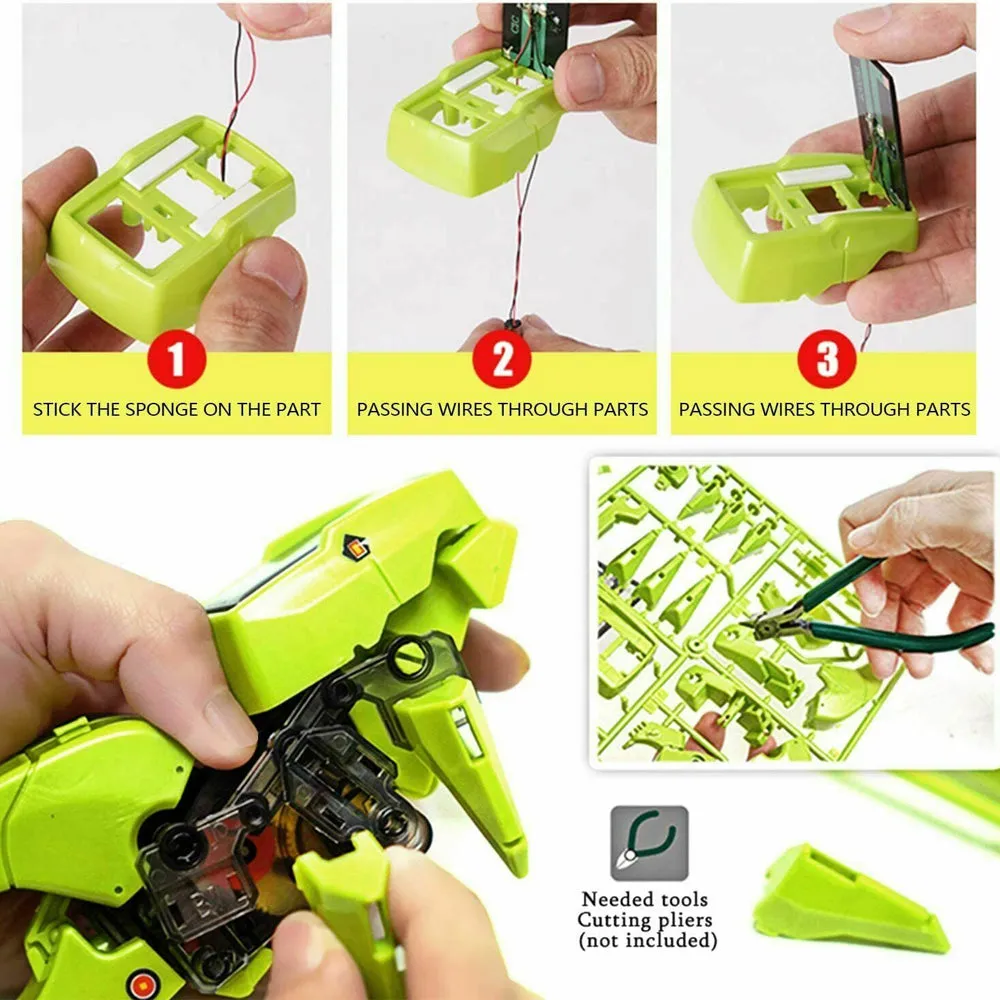 3-in-1 Solar Robotic DIY Building Dinosaurs Toys for Kids