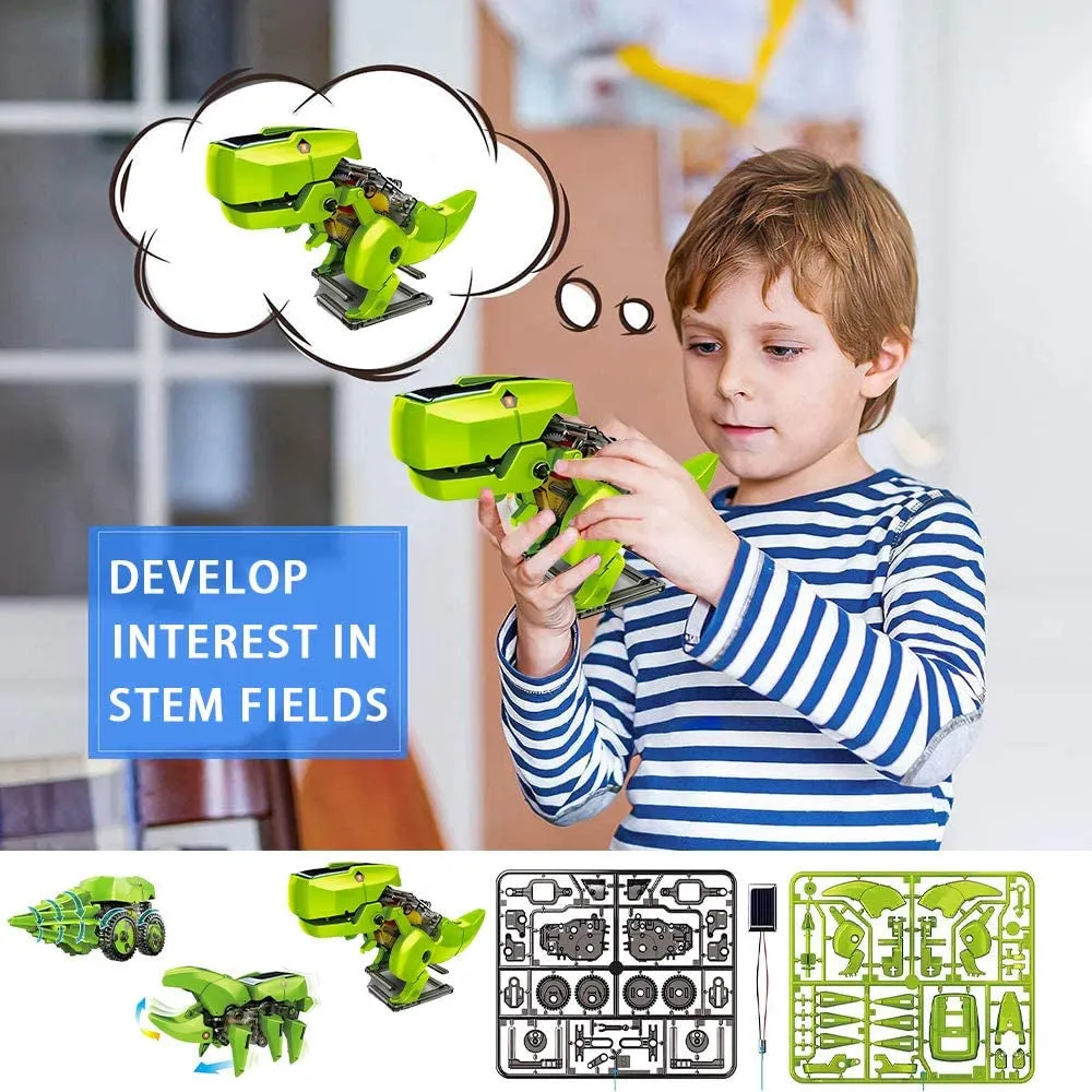 3-in-1 Solar Robotic DIY Building Dinosaurs Toys for Kids