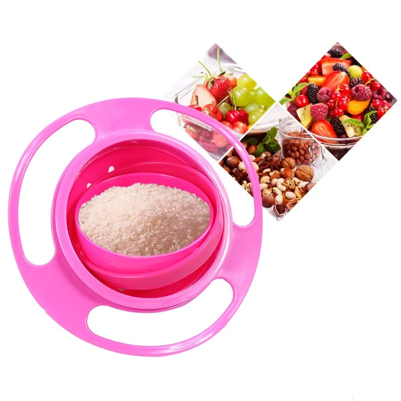 360 Rotate Spill Proof Solid Feeding Dishes