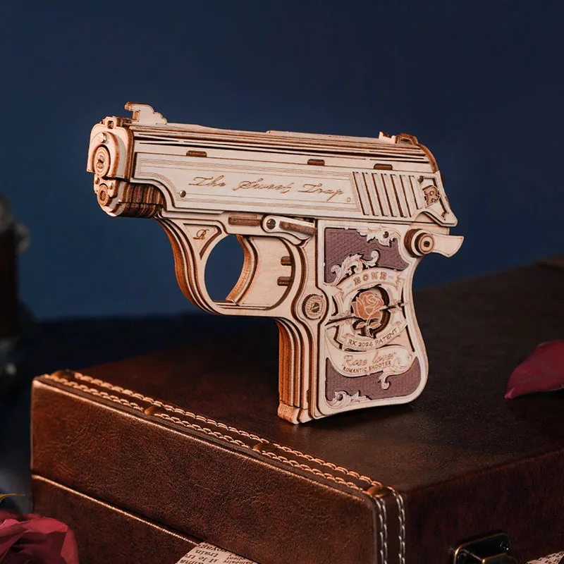 3D Puzzle Wooden Hideout Gun, Mechanical Construction Model Craft Kits
