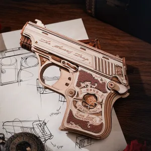 3D Puzzle Wooden Hideout Gun, Mechanical Construction Model Craft Kits