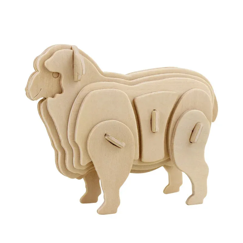 3d three-dimensional wooden animal jigsaw puzzle toys for children diy handmade wooden puzzle 3D puzzles Animals Insects and car