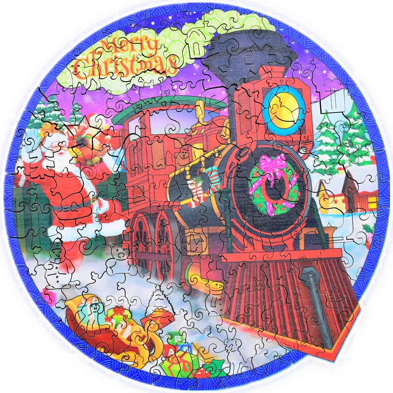 3D Unique Shaped Wooden Santa Puzzles Christmas Birthday Gift