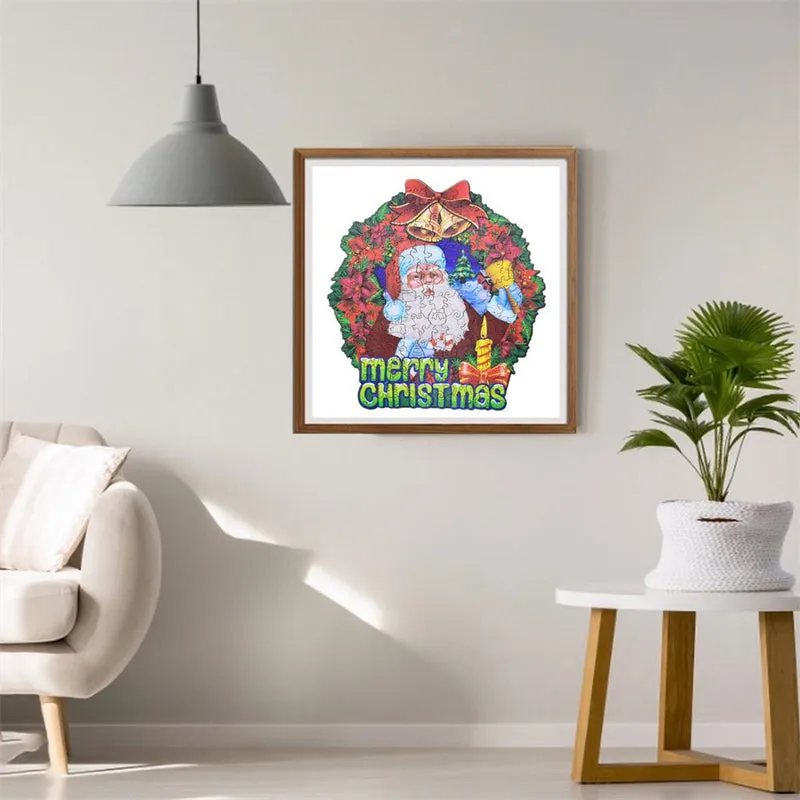 3D Unique Shaped Wooden Santa Puzzles Christmas Birthday Gift