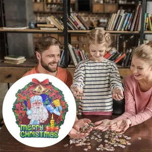 3D Unique Shaped Wooden Santa Puzzles Christmas Birthday Gift