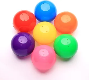 3" Empty Plastic Capsules ingeniously alike - 14 Pcs Toy Capsule - Assorted Colors Round Large Easter Eggs - Bath Bombs Molds - Party Favors DIY Craft Supplies Vending Machine Capsules - 