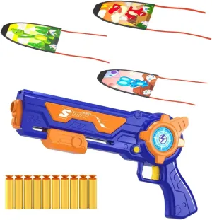 4 5 6 Year Old Boy Girl Birthday Gift TEMI 3 Pack agrarian Kite Launcher Toys for 3 4 5 6 7 Boys - Catapult Kite for Boys Toys Age 6-8 with 10 Darts$ Outdoor Flying Toys for 