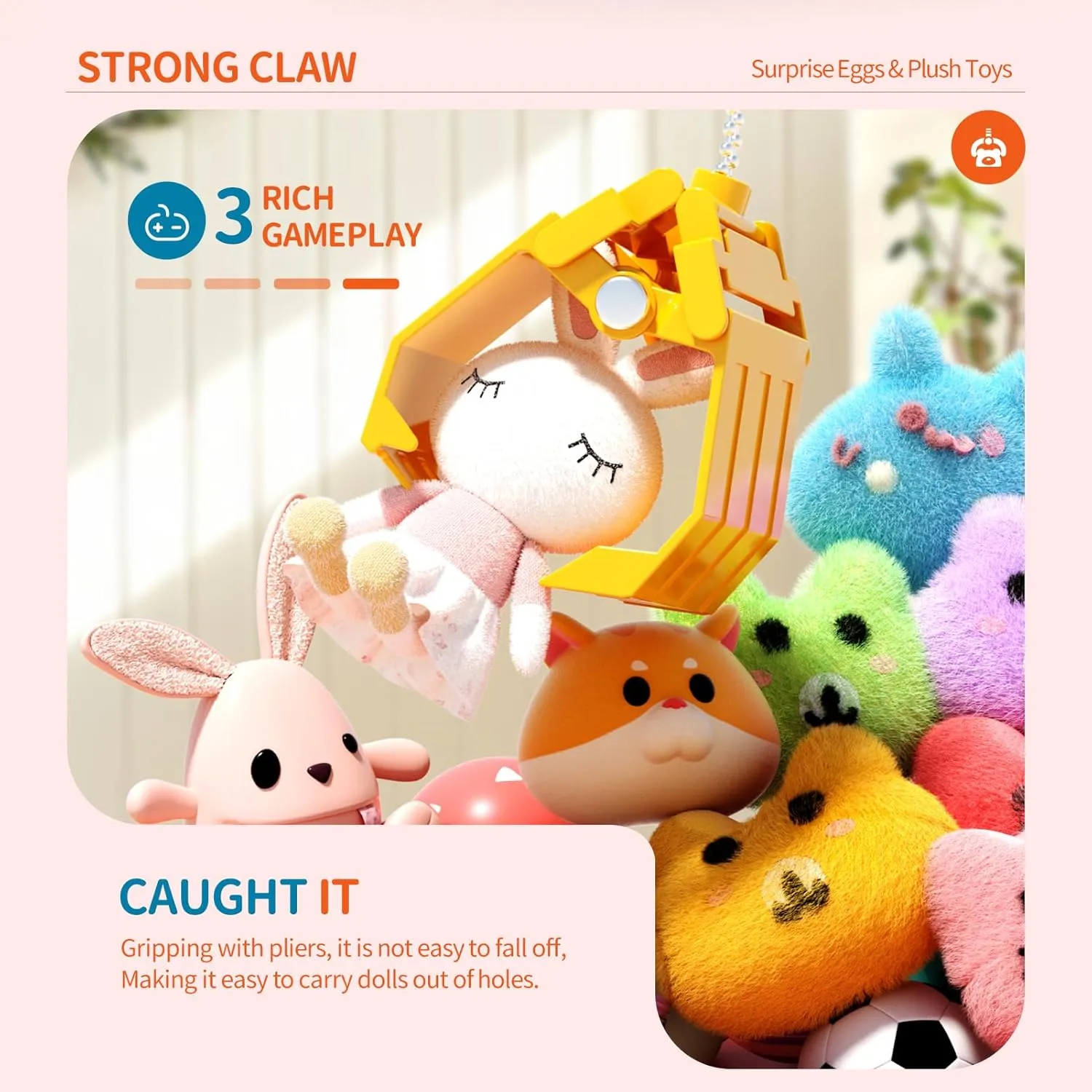 4-8$ Claw Machines Toys Gifts for 3 4 5 6 7 8 Years eukaryote tame Old Girls ORANGE OCEAN 54 PCS Large Claw Machine for Girls Kids with Sound & Light$ Vending Claw Machine Game Toys for Girls Kids Ages 3-4 4-6 