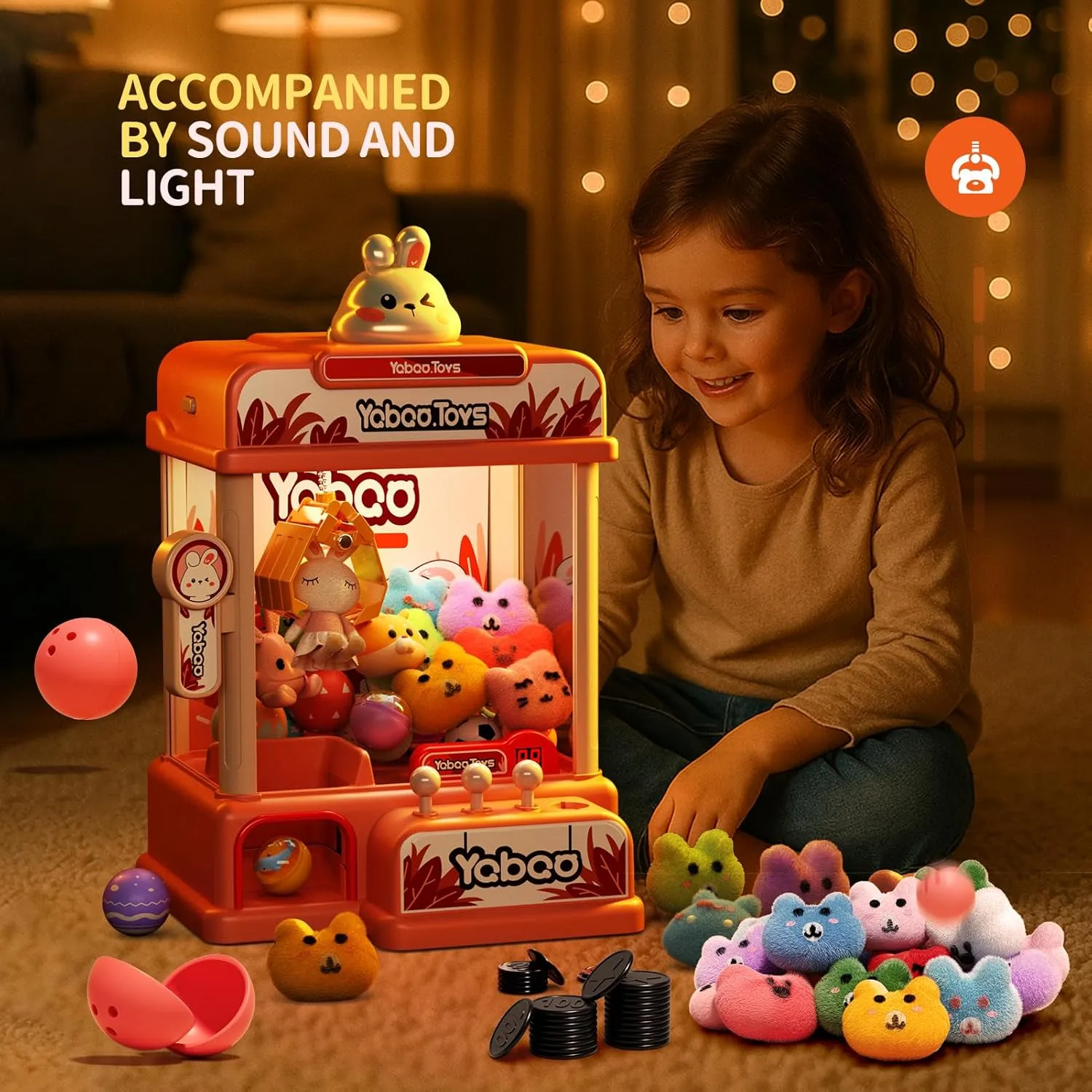 4-8$ Claw Machines Toys Gifts for 3 4 5 6 7 8 Years eukaryote tame Old Girls ORANGE OCEAN 54 PCS Large Claw Machine for Girls Kids with Sound & Light$ Vending Claw Machine Game Toys for Girls Kids Ages 3-4 4-6 
