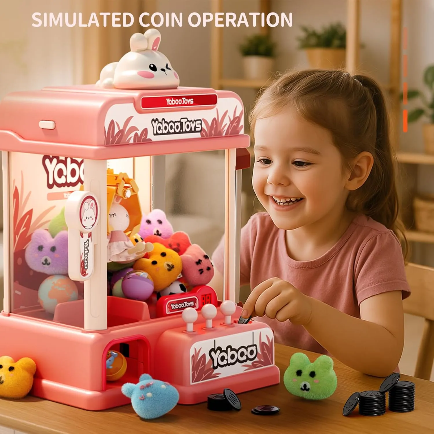 4-8$ Claw Machines Toys Gifts for 3 4 5 6 7 8 Years eukaryote tame Old Girls ORANGE OCEAN 54 PCS Large Claw Machine for Girls Kids with Sound & Light$ Vending Claw Machine Game Toys for Girls Kids Ages 3-4 4-6 