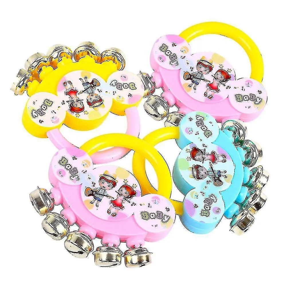 4 Pcs Jingle Bell Instrument Colorful Cute Early Educational Musical Toys Handb