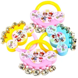 4 Pcs Jingle Bell Instrument Colorful Cute Early Educational Musical Toys Handb