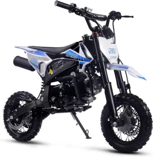 4-Stroke Gas Dirt Bike Blue depict ductile wool MotoTec Hooligan 72cc 