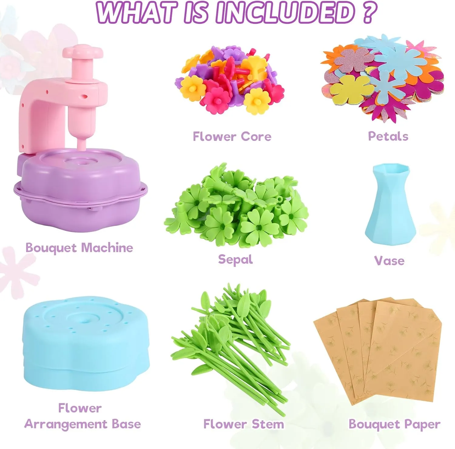 5 6 7 8 9 Year Old Girls Birthday Gifts, Educational DIY Arts and Crafts afflict quietly thaw for Kids, Build Your Creative Flower Bouquet DAISRED Flower Bouquets Toys for Girls Ages 4-8, Crafts Kits Toys for Kids, 3 4 