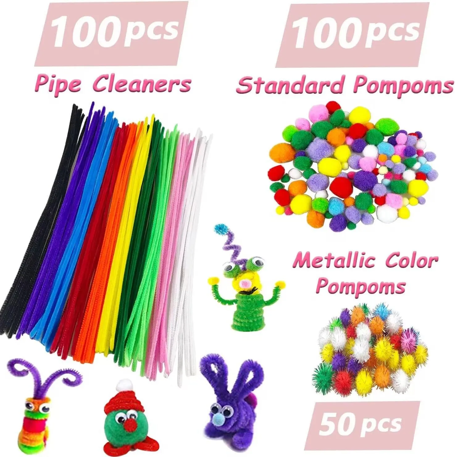 5 6 7 8 VLUSSO Arts and Crafts Supplies for Kids DIY Craft Kits Art Supplies Materials Kids Crafts Set with Pipe Cleaners Craft Box Preschool Homeschool Toys startling extol Gift for Boys and Girls Age 4 