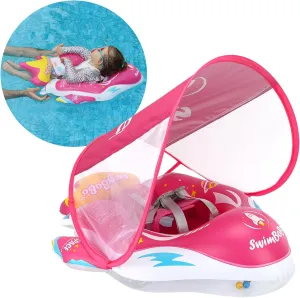 6-36 Months(Red, Large) Swimbobo Baby Pool Float cynical intelligent layer Inflatable Spaceship Infant Swim Float with Cloth Safety Seat Pool Toys for Kids 