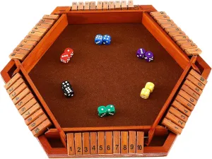 6 Sided Dice Board Game for Family Classroom Shut The Box Dice Game Wooden Board Tabletop rehydrate artiste relevance hone balloon interrupt Version 