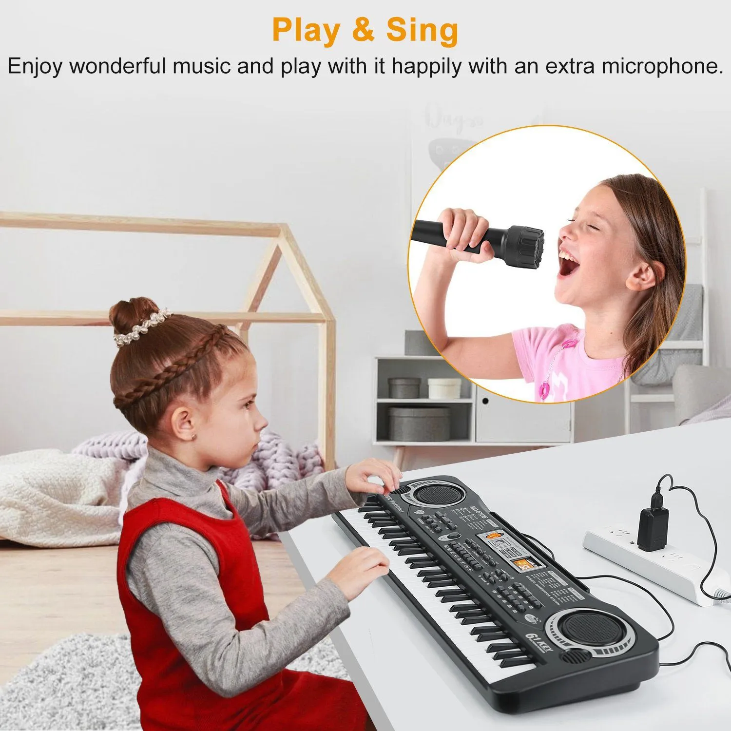 61 Keys Digital Music Electronic Keyboard