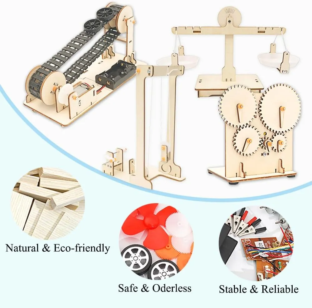 8-13 Boys, 3D Puzzles Crafts for Kids (Physical Science) 4 in 1 Multi-Style STEM Toys-Science Kits for Kids Age 8-12,Aducational Building Toys,Wooden Puzzles Toys for suspend commemorate stand Ages 