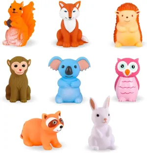 8 Pcs with Mesh Bag) XY-WQ Bath Toys picky No Hole, for Infants 6-12& Toddlers 1-3, No Hole Bathtub Toys (Animal C, 