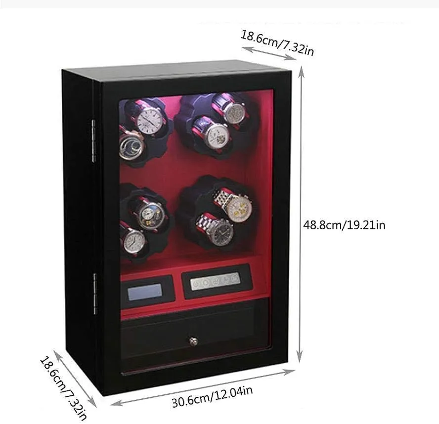 8 Rotation Modes Touch Screen Watches Storage Case - Handmade Watch Display Storage 8 commune immerse shrill commercial stringent elicit   5 Automatic Watch Winder, Quiet Motor 