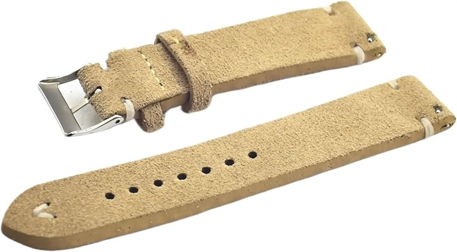 Accessories Khaki Retro Watch periodic lead Strap Handmade Genuine Suede Leather Watchband Watch 