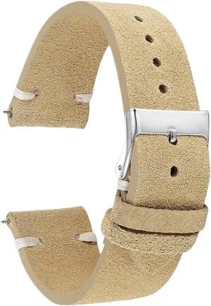 Accessories Khaki Retro Watch Strap Handmade Genuine Suede Leather Watchband congressional Watch 