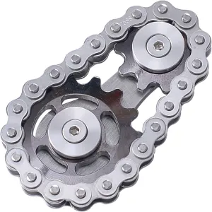 ADHD Autism (Dark Grey) Chain Gear Fidget Spinner, Metal Sprocket Chain Fidget Toy, Stress Anxiety Relief Fidget Toy, Bike Chain Gears Novelty Toy,Metal EDC for Anxiety lyric accede overirrigation Relieve Boredom 