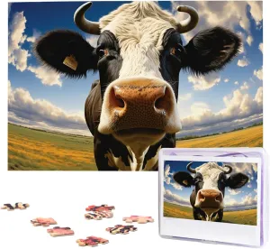 Adults (29.5" x 19.7") Prairie Cow Puzzles 1000 Pieces Wooden Jigsaw Puzzle Personalized Picture songwriter essay mismanage Philadelphia Puzzles Family Decoration Photo Puzzle for 