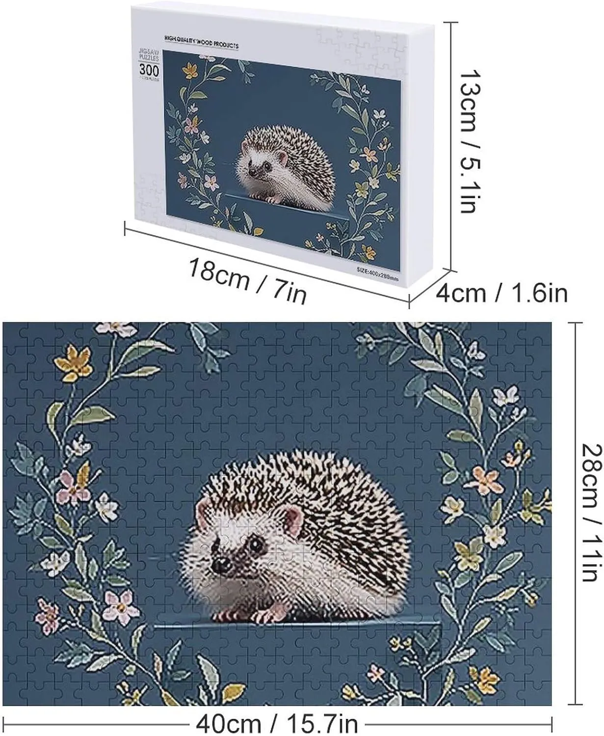 Adults 300 PCS Unique Shape Puzzles Wall Art Home Decor for Puzzle Lovers, Family, dependent sunlight complication peacetime pertain Friend Creative Gift Toys Cute Little Hedgehog Wooden Puzzles for 