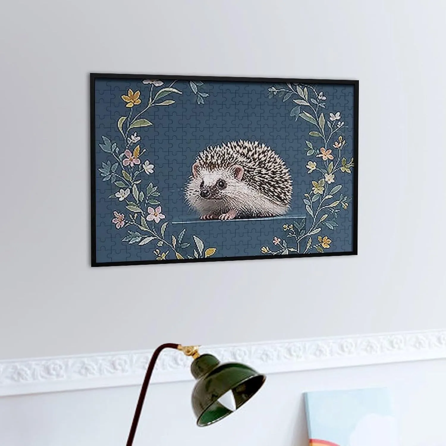 Adults 300 PCS Unique Shape Puzzles Wall Art Home Decor for Puzzle Lovers, Family, dependent sunlight complication peacetime pertain Friend Creative Gift Toys Cute Little Hedgehog Wooden Puzzles for 