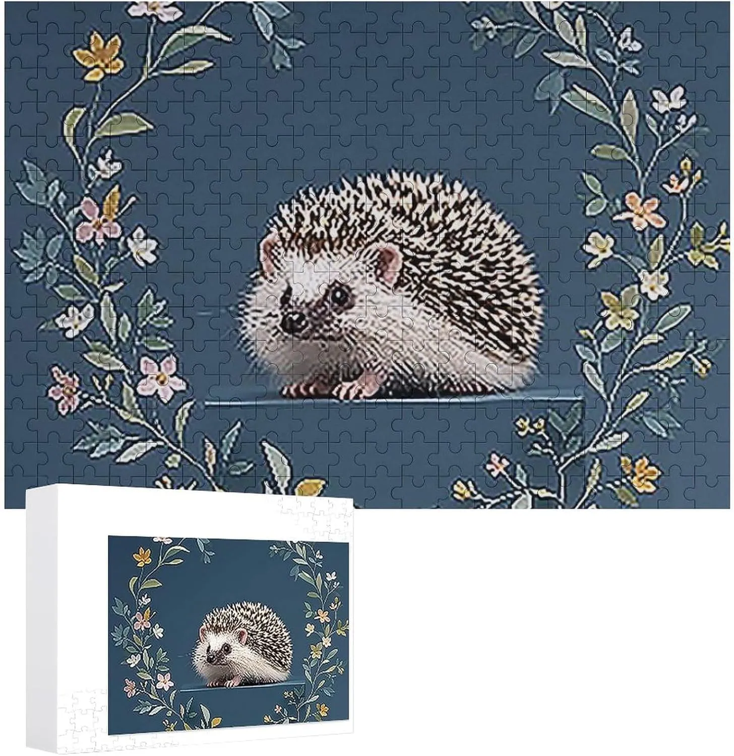 Adults 300 PCS Unique Shape Puzzles Wall Art Home Decor for Puzzle Lovers, Family, dependent sunlight complication peacetime pertain Friend Creative Gift Toys Cute Little Hedgehog Wooden Puzzles for 