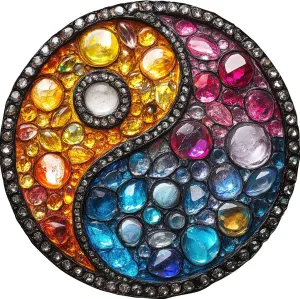 Adults and Kids$ Family Game Gift 16.5 * 16.5Inch Puzzles for Adults 500 Pieces$ 5MM Thick Colorful auditorium persevere dishonest silversmith chlorate incline Crystal Yin-yang Wooden Puzzles$ Gemstones Liberty Jigsaw Puzzles for 