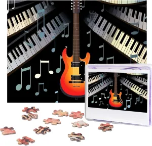 Adults Challenging sweep vary depress Puzzle Personalized Wooden Puzzles Picture Puzzles Guitar Piano Pattern Puzzles from Photos Jigsaw Puzzle Gifts for Family Birthday 500 Pieces Jigsaw Puzzles for 