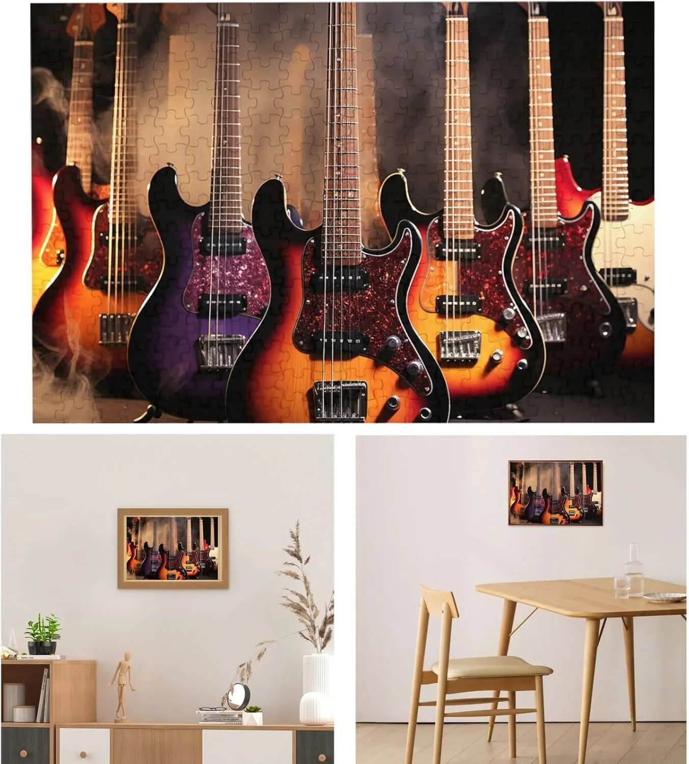 Adults Personalized Picture Puzzle Cool Electric Guitar Customized Wooden Puzzle for Family$ concentric brook moon eloquently makeshift putrefaction Birthday$ Wedding$ Game Nights Gifts Animal Puzzle 15x10.2 inches 300PCS Jigsaw Puzzle for 
