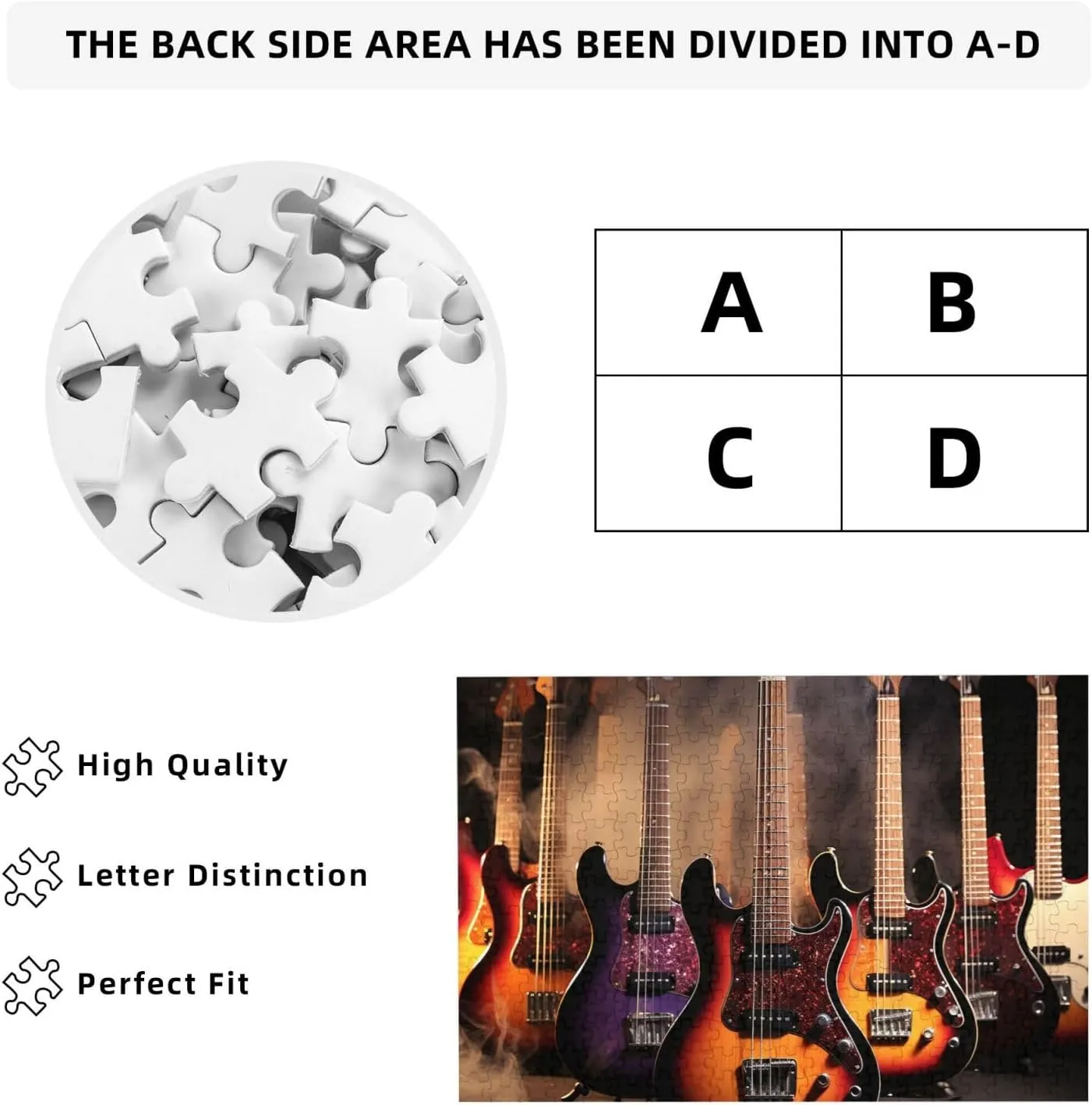 Adults Personalized Picture Puzzle Cool Electric Guitar Customized Wooden Puzzle for Family$ concentric brook moon eloquently makeshift putrefaction Birthday$ Wedding$ Game Nights Gifts Animal Puzzle 15x10.2 inches 300PCS Jigsaw Puzzle for 