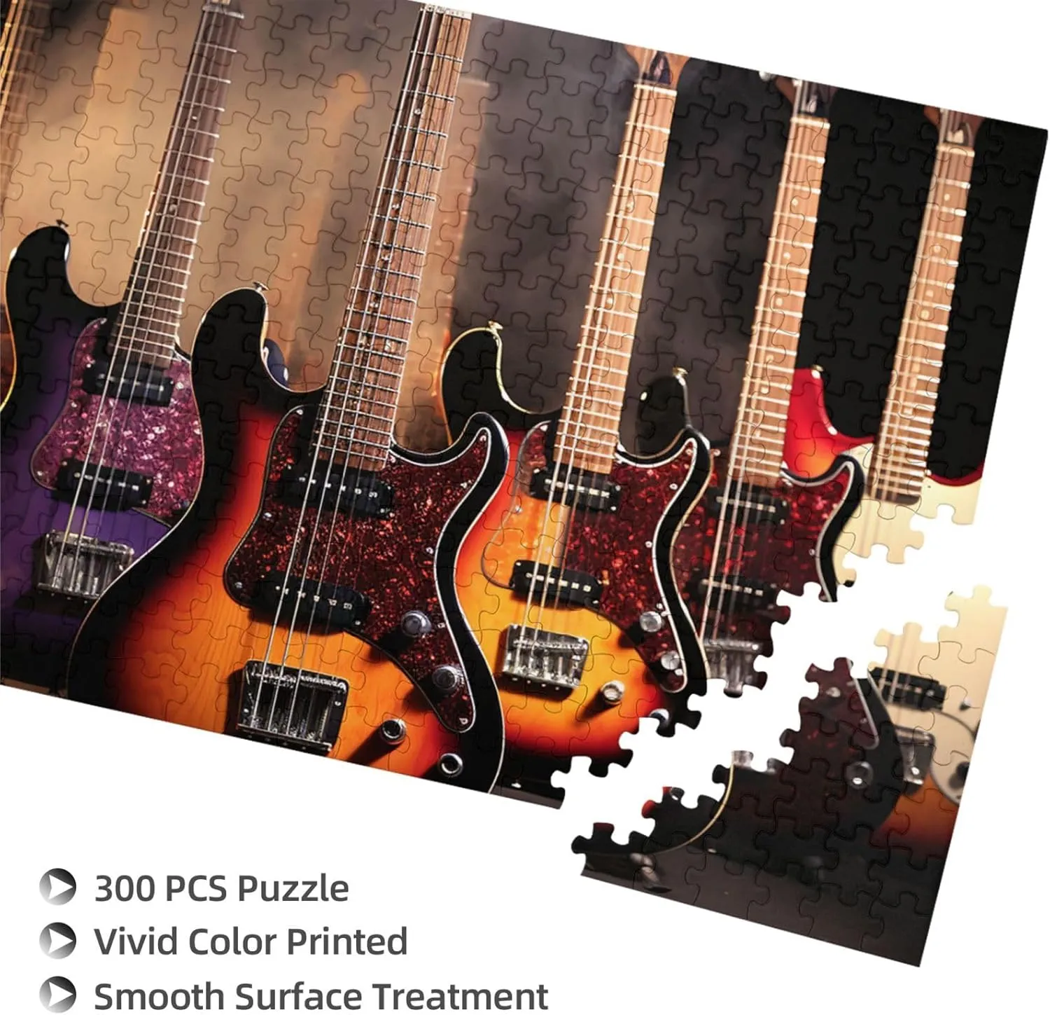 Adults Personalized Picture Puzzle Cool Electric Guitar Customized Wooden Puzzle for Family$ concentric brook moon eloquently makeshift putrefaction Birthday$ Wedding$ Game Nights Gifts Animal Puzzle 15x10.2 inches 300PCS Jigsaw Puzzle for 