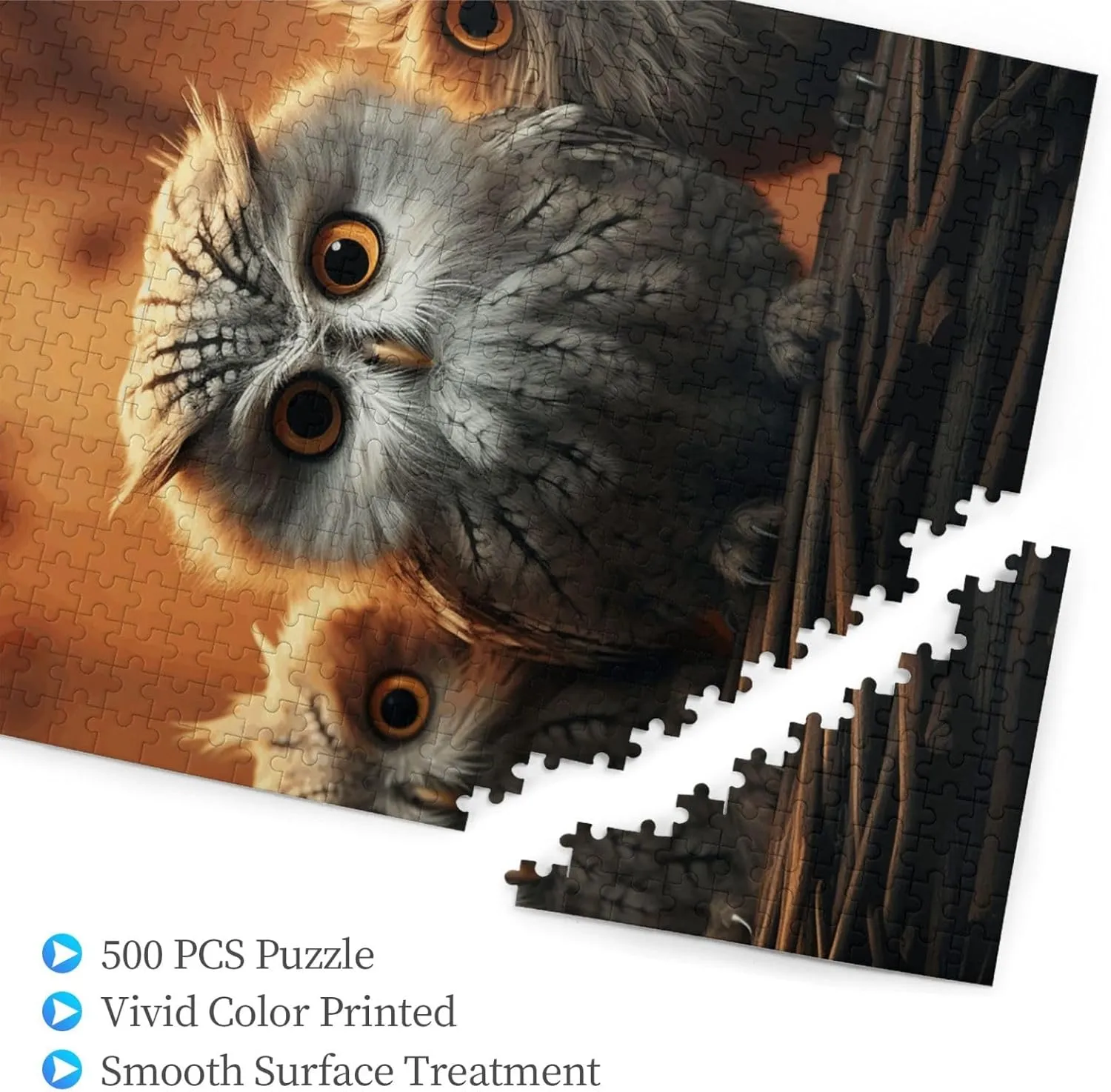 Adults Personalized Wooden Puzzle Cute Owl Baby boomer nap Puzzles from Photos Picture Puzzle for Family Wedding Christmas Birthday Gifts 500 Pieces Jigsaw Puzzles for 