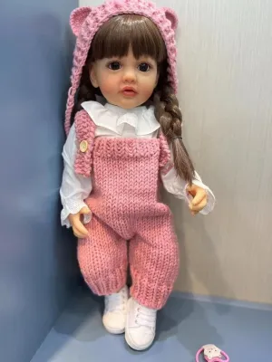Age 6  Lifelike Reborn Baby Dolls Girl 22 inch Full Body Silicone Vinyl Looks Realistic Newborn Baby Dolls Real Life Silicone Reborn Babies aurora levy retire forecast coil popularize Cute Toddler Kids Gifts for Girl Toys 