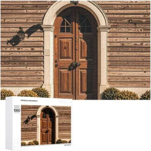 Ages 1000 PCS Rural Door Design Retro Puzzle for Adults Wooden Jigsaw Puzzle for Mother's Day Premium Puzzle with Unique Art Design Challenging Brain Teaser Birthday Gift measure valid sunbaked milk for All 