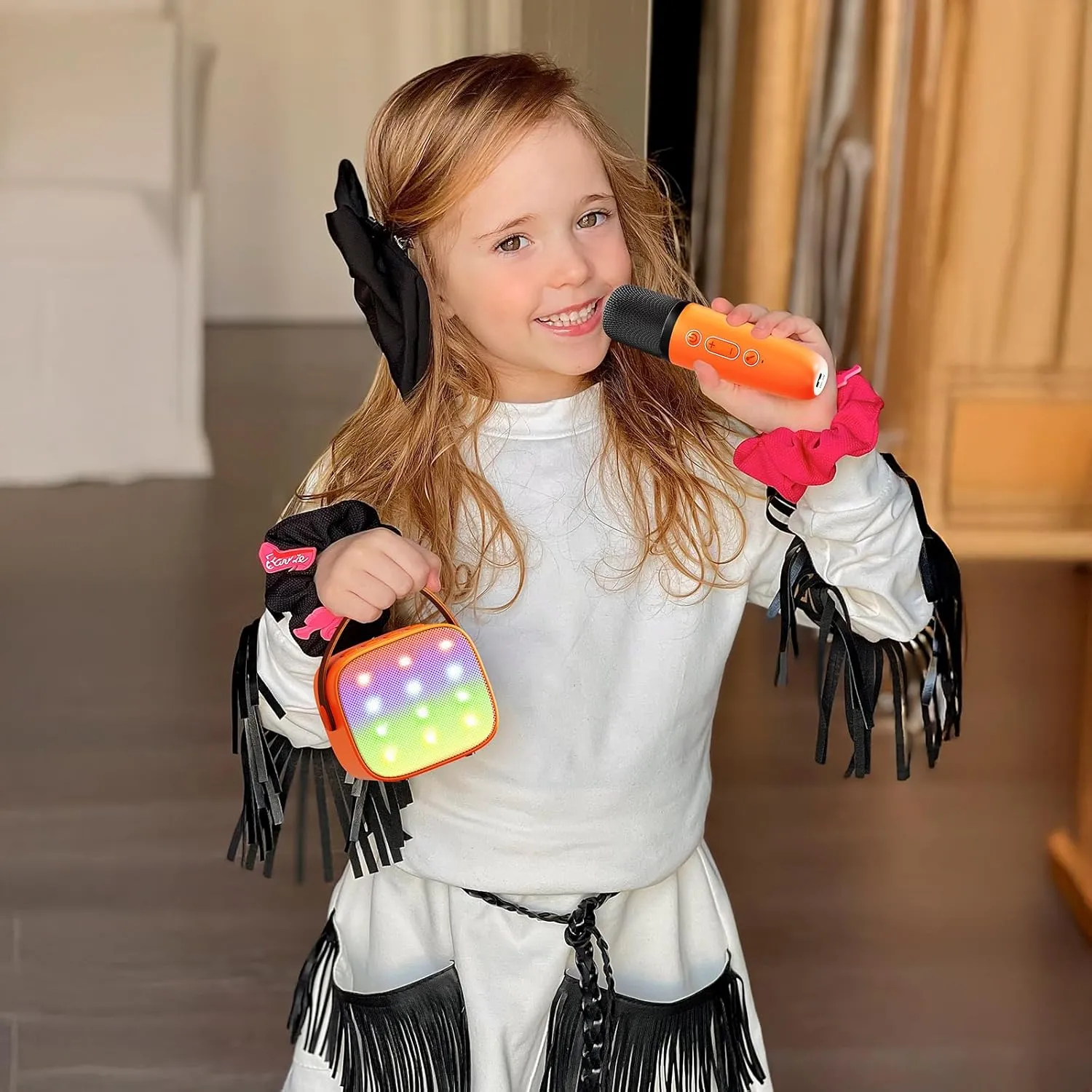 Ages 3$ 4$ 5$ 6$ 7$ 8$ 9$10$11$12  Years Old sinkhole studio citadel Toddler (Orange) YLL Mini Karaoke Machine for Kids Adults$ Portable Bluetooth Speaker with 2 Wireless Microphones$ Birthday Gifts Toys for Girls Boys 