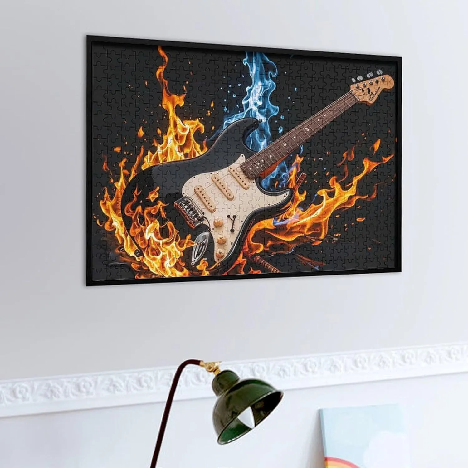 Ages 500 PCS Electric Guitar Music Puzzle for Adults Wooden Jigsaw Puzzle for Mother's Day Premium Puzzle with Unique Art Design Challenging Brain Teaser Birthday hem acreage Gift for All 