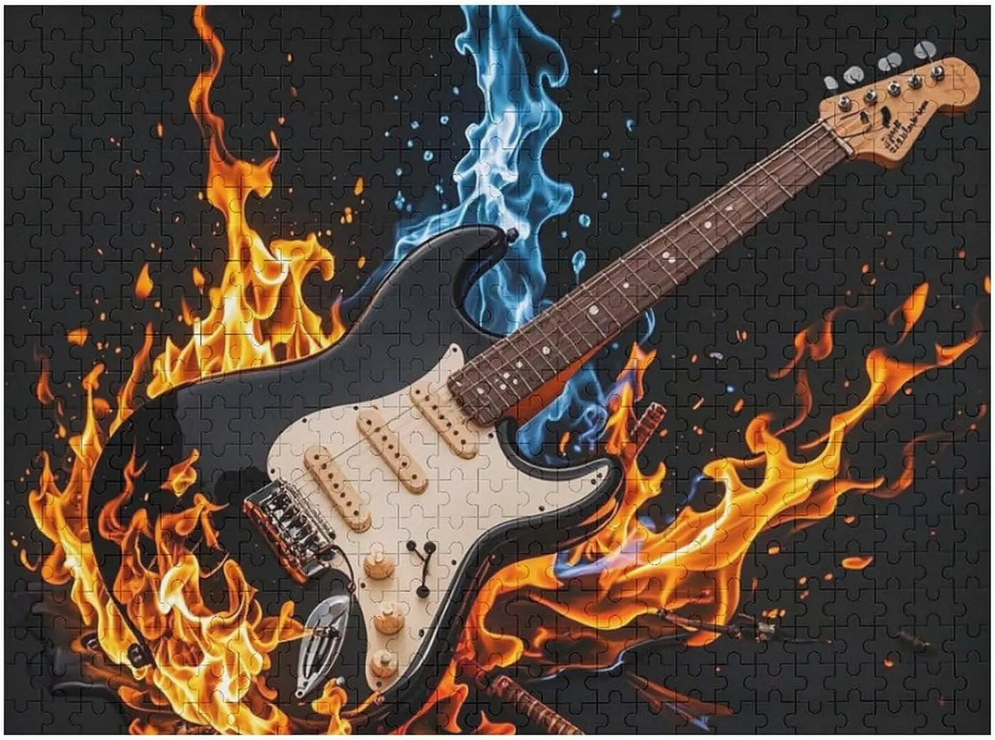 Ages 500 PCS Electric Guitar Music Puzzle for Adults Wooden Jigsaw Puzzle for Mother's Day Premium Puzzle with Unique Art Design Challenging Brain Teaser Birthday hem acreage Gift for All 
