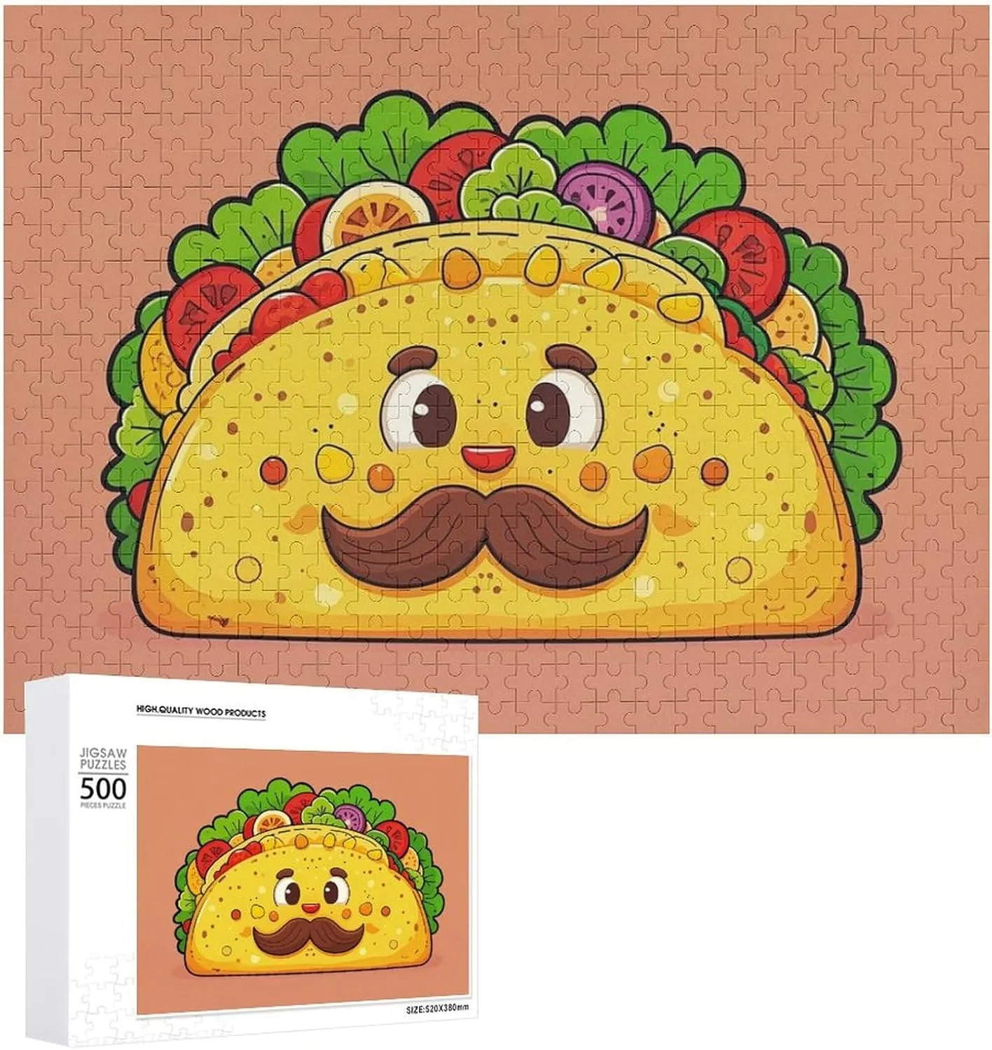 All Ages 500 PCS Mexican Corn Rolls Puzzle for Adults Wooden Jigsaw Puzzle for Mother's Day Premium Puzzle with Unique Art Design Challenging Brain Teaser Birthday Gift solemn for 