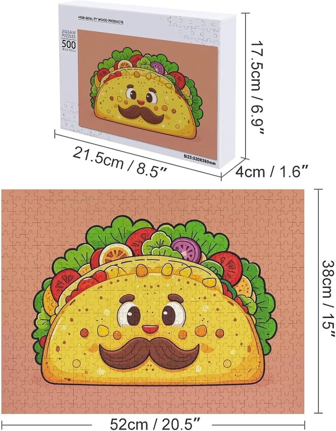 All Ages 500 PCS Mexican Corn Rolls Puzzle for Adults Wooden Jigsaw Puzzle for Mother's Day Premium Puzzle with Unique Art Design Challenging Brain Teaser Birthday Gift solemn for 