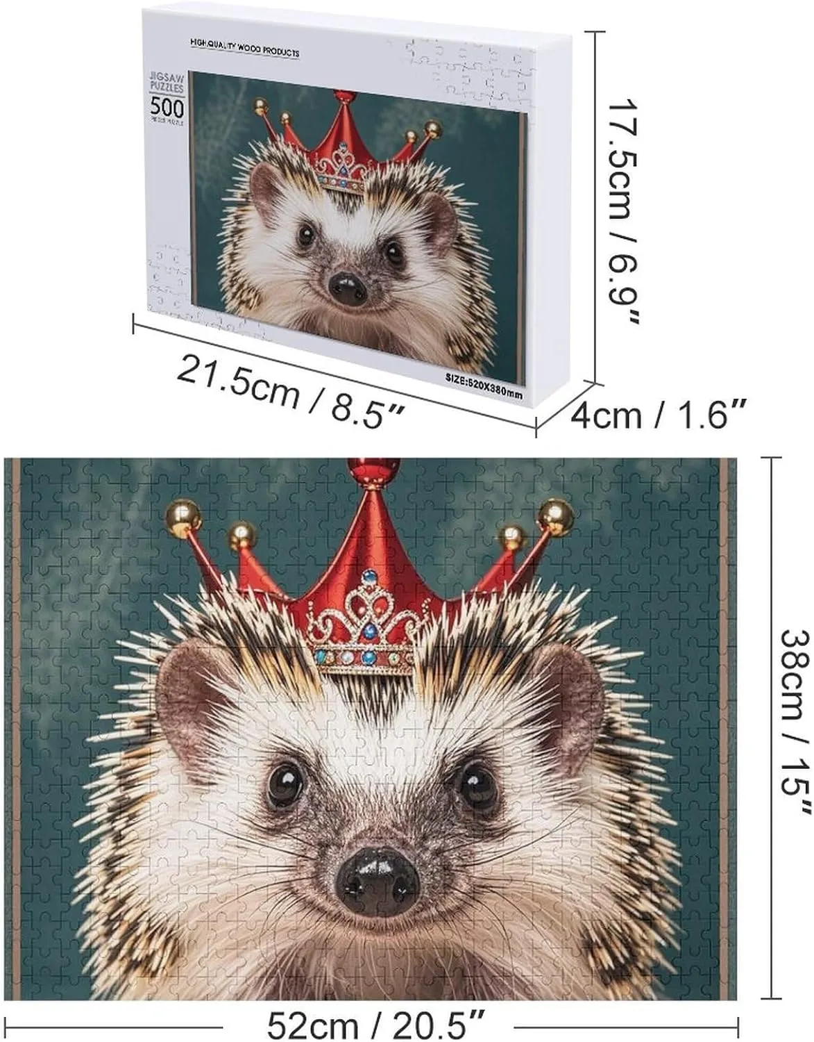 All Ages 500 PCS Small Crown Puzzle fragrant for Adults Wooden Jigsaw Puzzle for Mother's Day Premium Puzzle with Unique Art Design Challenging Brain Teaser Birthday Gift for 