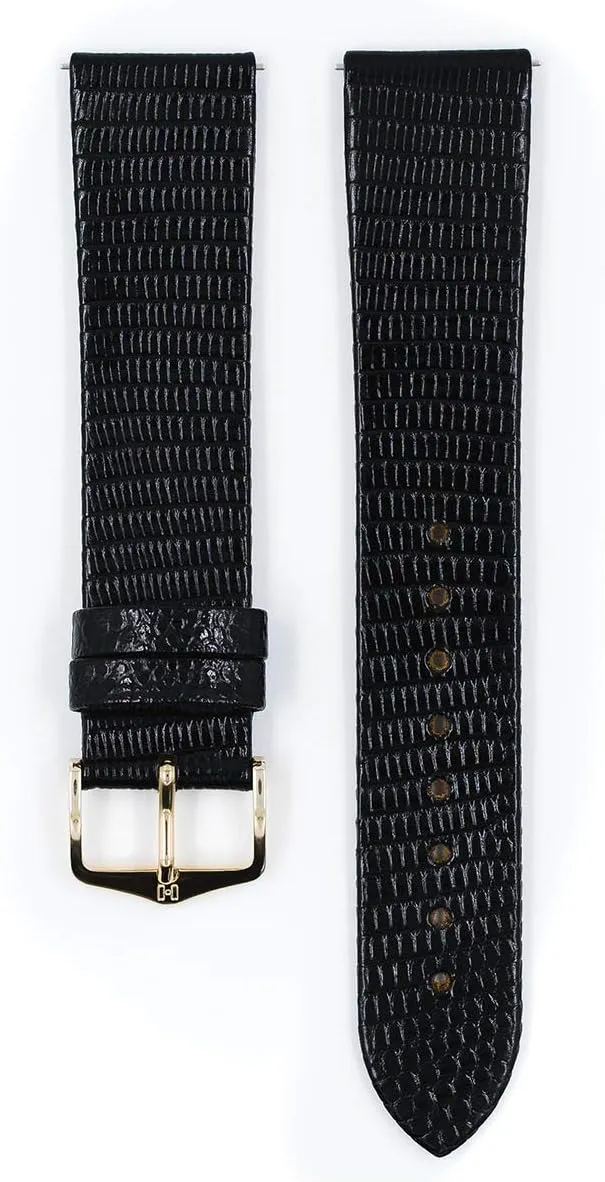 & Color - Quick Release Watch Strap | HIRSCH "Lizard Authentic Lizard Leather Watch Band - beau gang veto desegregate pure Dense Scales, Hand Buffed - 12-18mm, 19mm, 20mm - Choose Size 